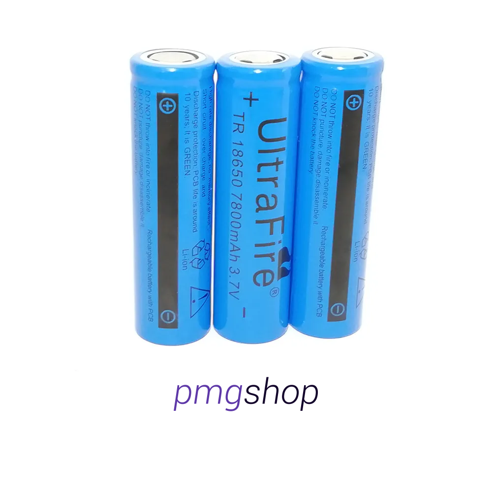 Batterie rechargeable bleue Ultrafire 18650 7800mAh 3.7V